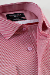 Red Pinstripe Smart Fit Shirt